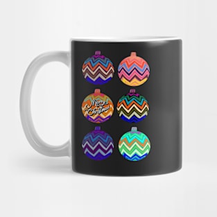 Retro Christmas Baubles Mug